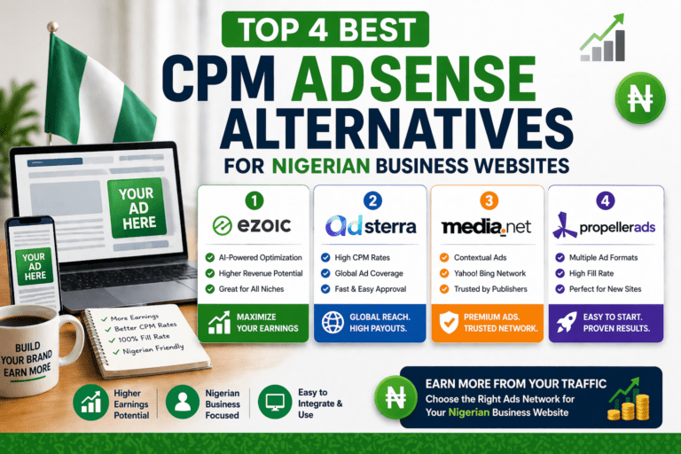 Top 4 Best CPM Adsense Alternatives for Nigerian Business Websites in 2026