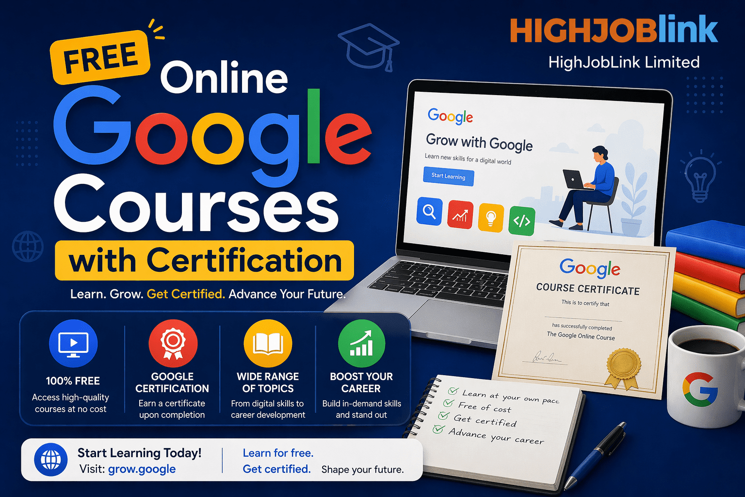 6 Free Online Google Courses with Certification in 2026